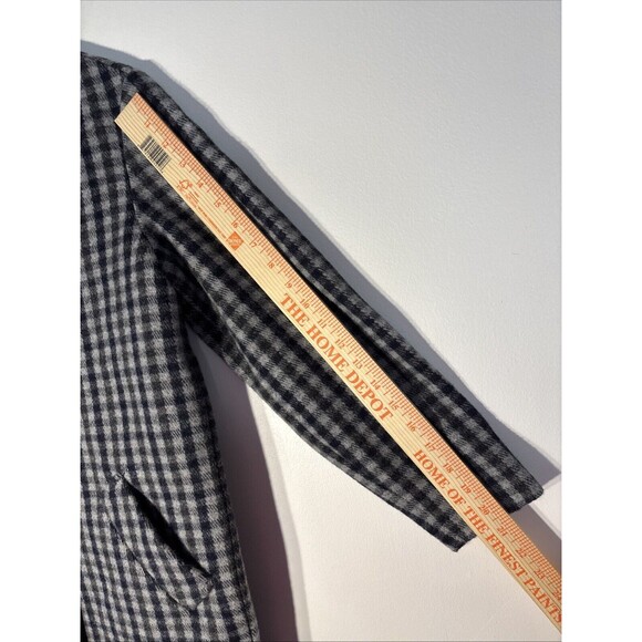 Everlane The Italian ReWool Cocoon Coat Navy/Gray Check Women's Size XXS New - Picture 6 of 16